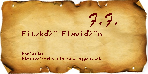 Fitzkó Flavián névjegykártya
